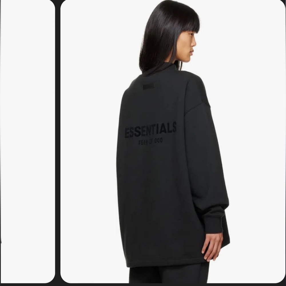 Fear of God Essentials Black Oversized Sweatshirt